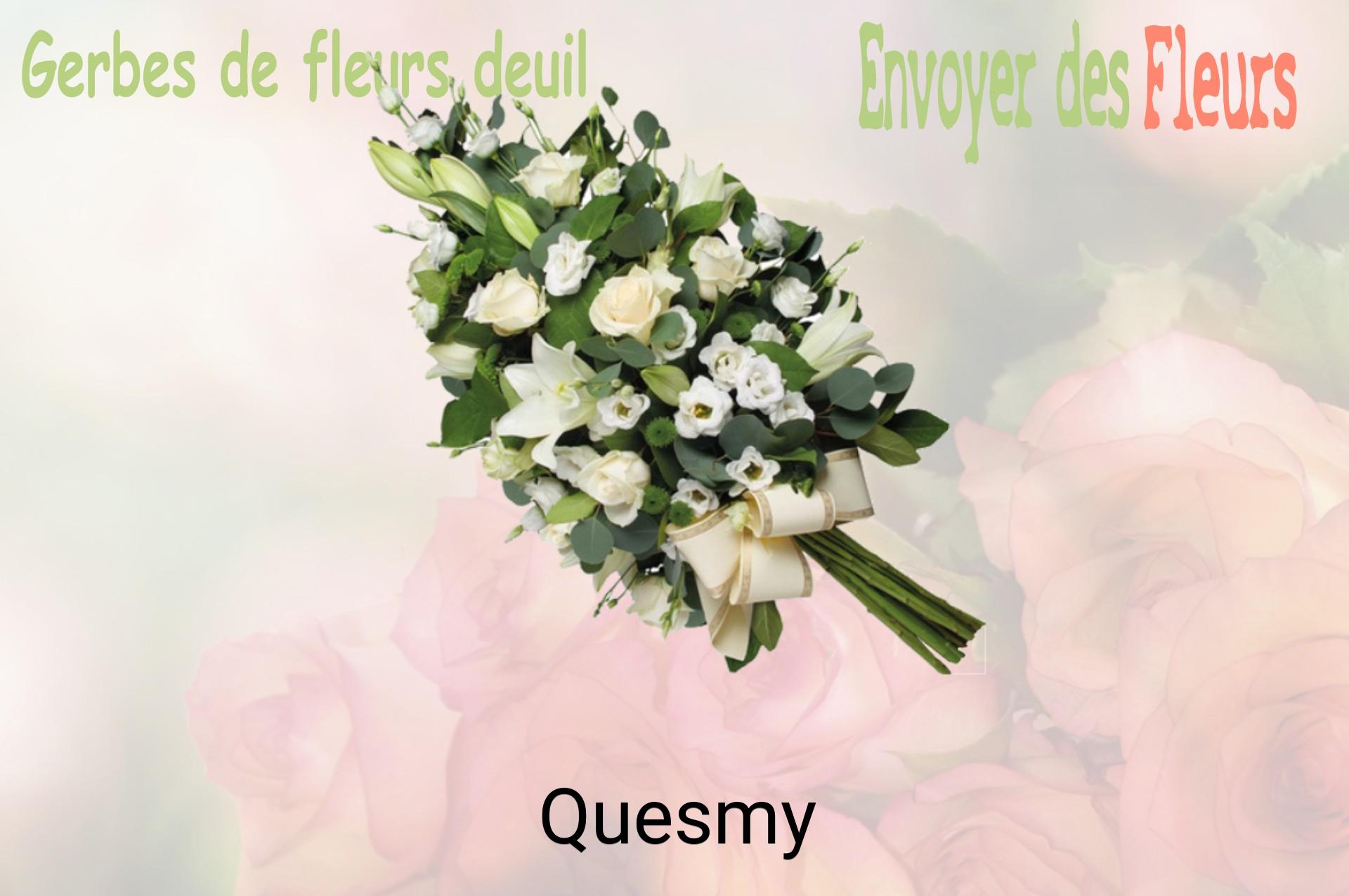 Gerbe de fleurs de deuil livrée à Quesmy